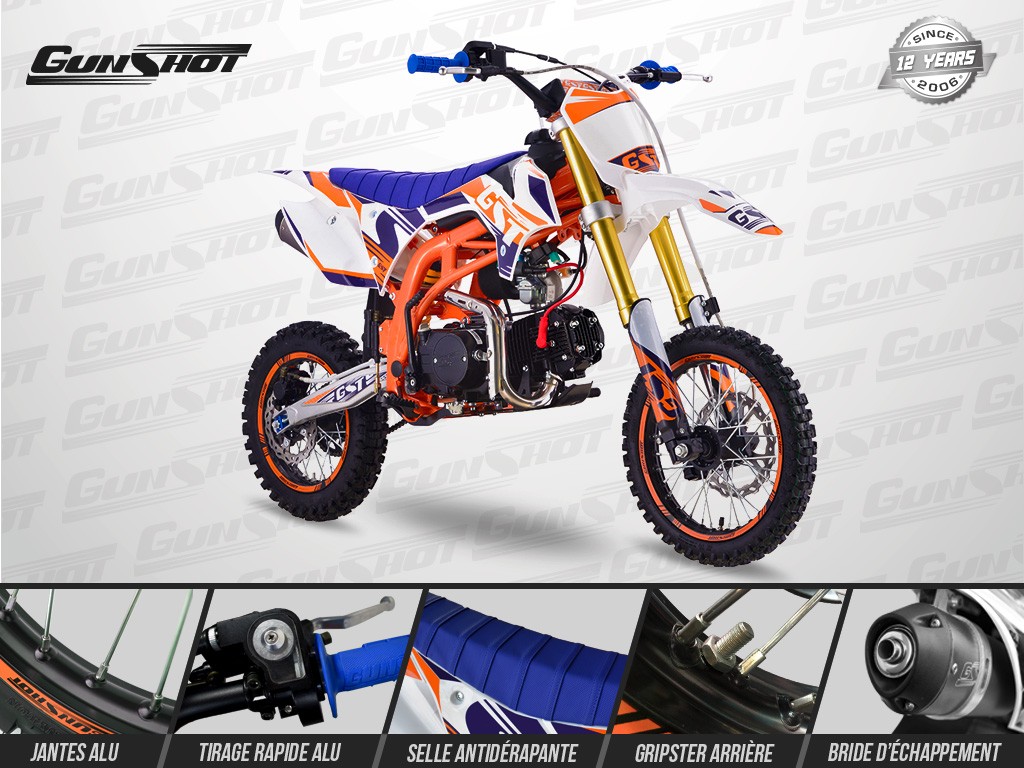 Pit Bike GUNSHOT 125 ONE - 2019 - Moteur monocylindrer - LIFAN 125