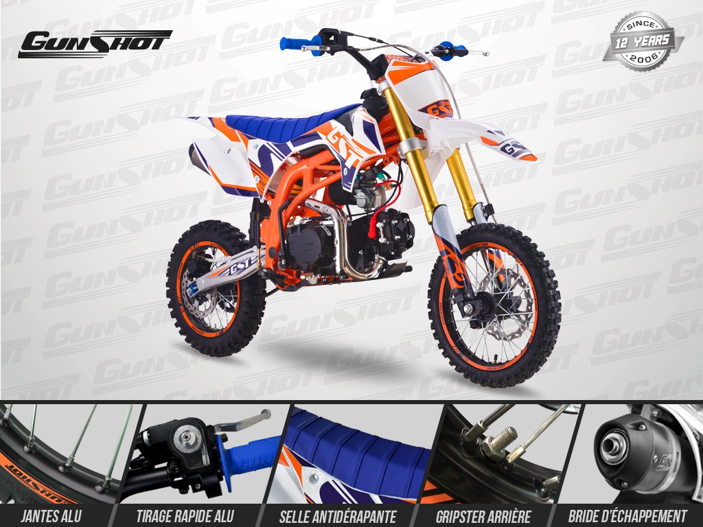 Pit Bike GUNSHOT 140 ONE - 2019 - Moteur monocylindrer - LIFAN 125