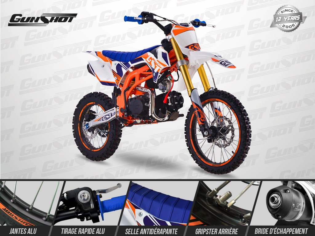 Pit Bike GUNSHOT 140 ONE - 2019 - Moteur monocylindrer - LIFAN 125